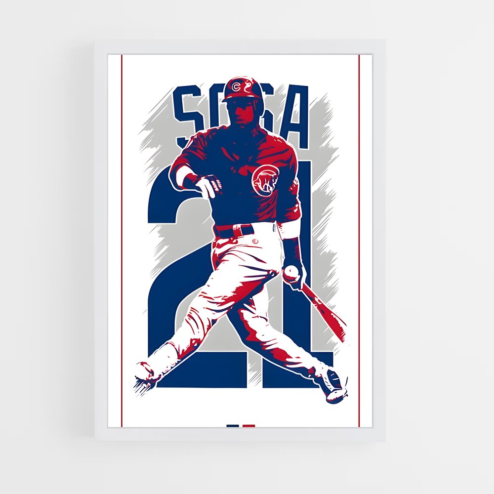 Poster Sammy sosa numéro – affiche Baseball (vue 3)